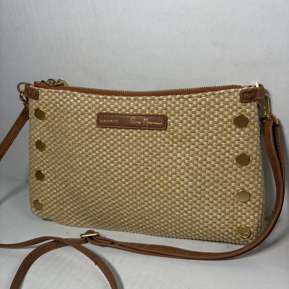 Hammitt Poirier Mozzone Raffia Pattern Lmtd Ed Crossbody Brown
